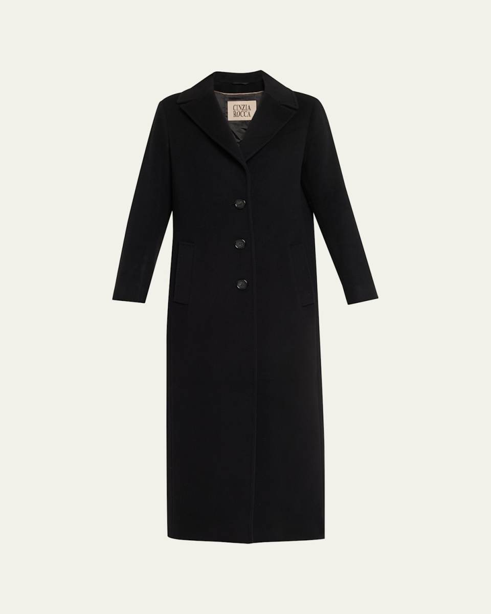 Long 3-Button Notch Collar Coat